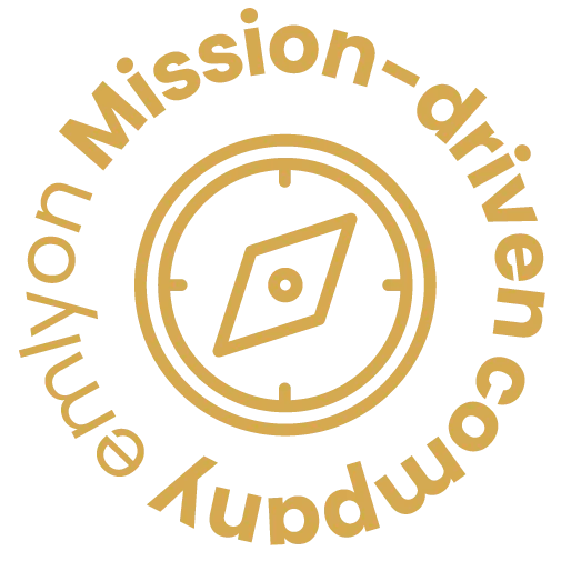 Mission- driven company logo - emlyon