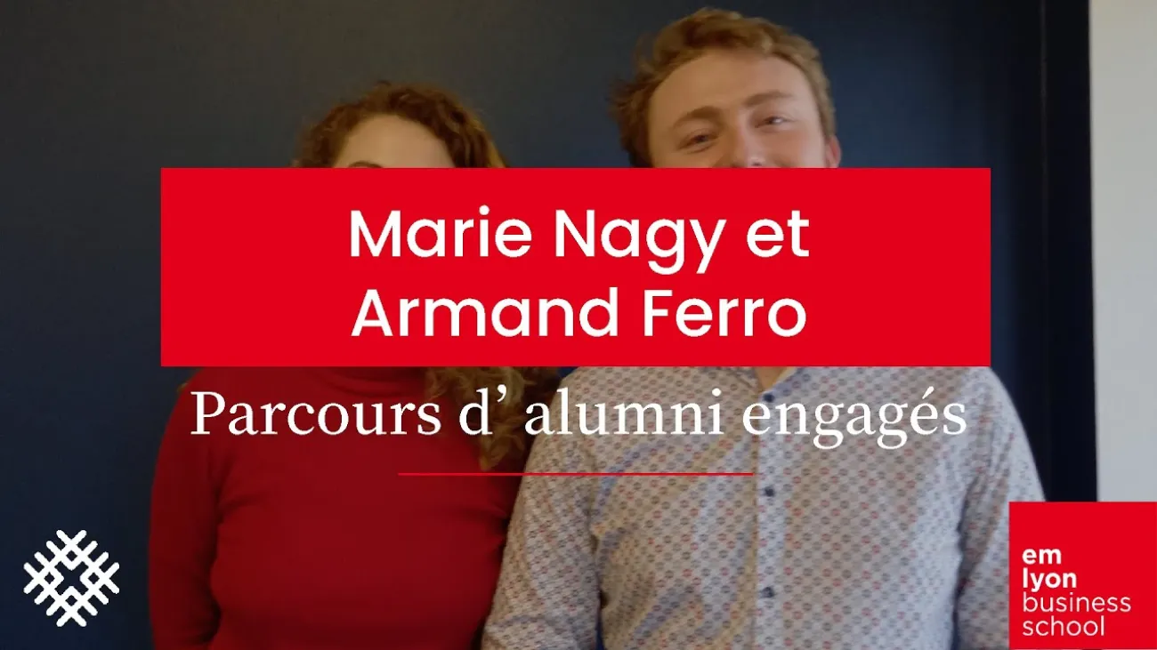Preview image for the gge video "Carrières engagées - Marie Nagy et Armand Ferro, co-fondateurs de Reus'eat".